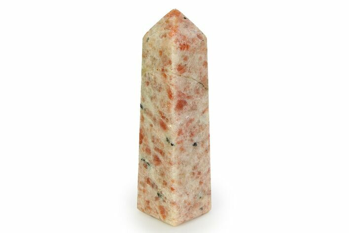 Polished Peach Sunstone Tower - India #343116